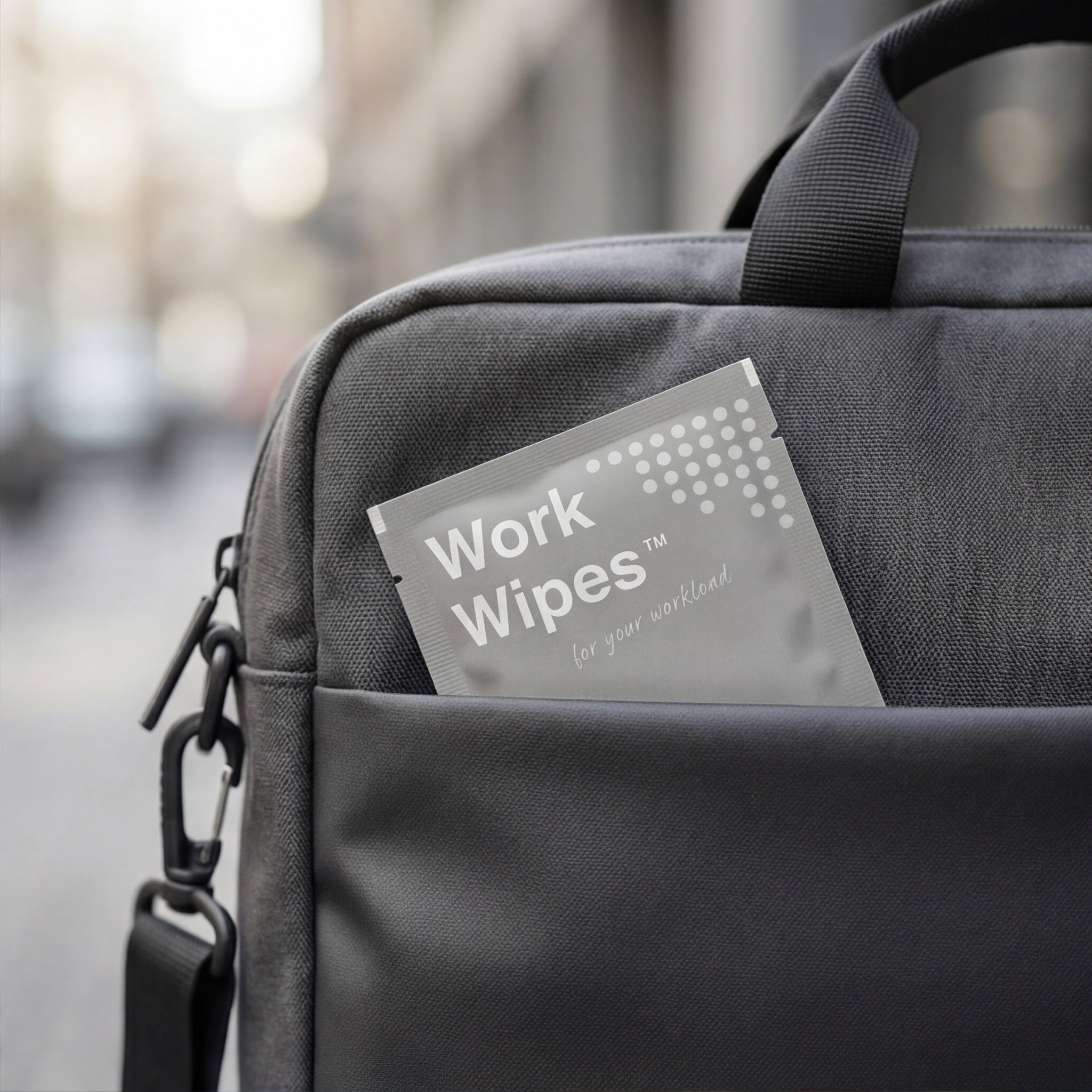 Work Wipes packed for travel